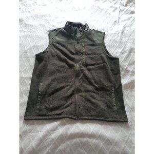 NWT George Vest Size Size 2XL Full‎ Zip Fleece Sleeveless Men Boy Green Pockets